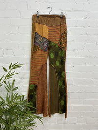 Panelled Flare Trousers