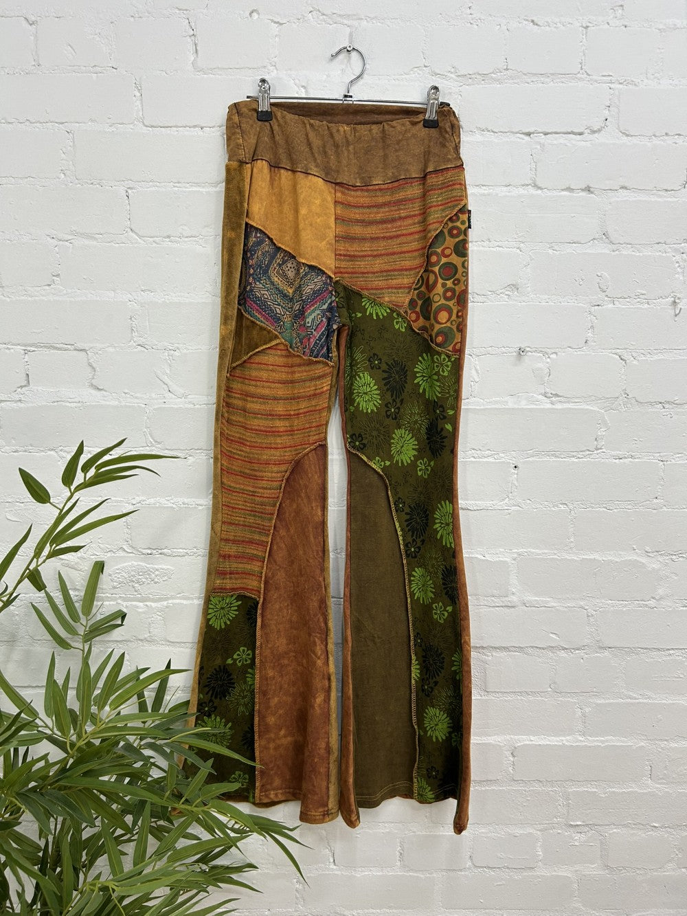 Panelled Flare Trousers