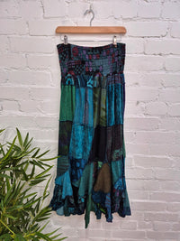 Panelled Long Skirt