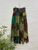 Panelled Long Skirt
