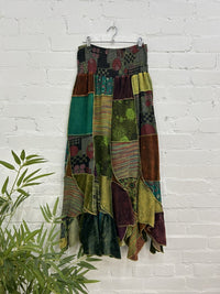 Panelled Long Skirt