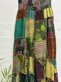 Panelled Long Skirt