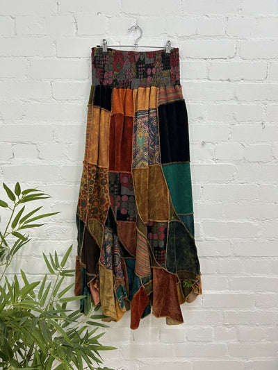 Panelled Long Skirt