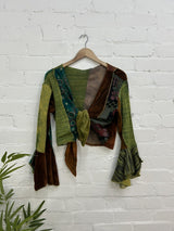 Panelled Tie Front Top