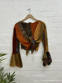 Panelled Tie Front Top