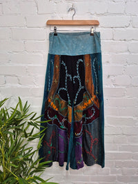 Wide Leg Embroidered Trousers