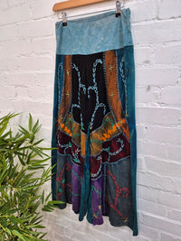 Wide Leg Embroidered Trousers