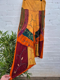Wide Leg Embroidered Trousers