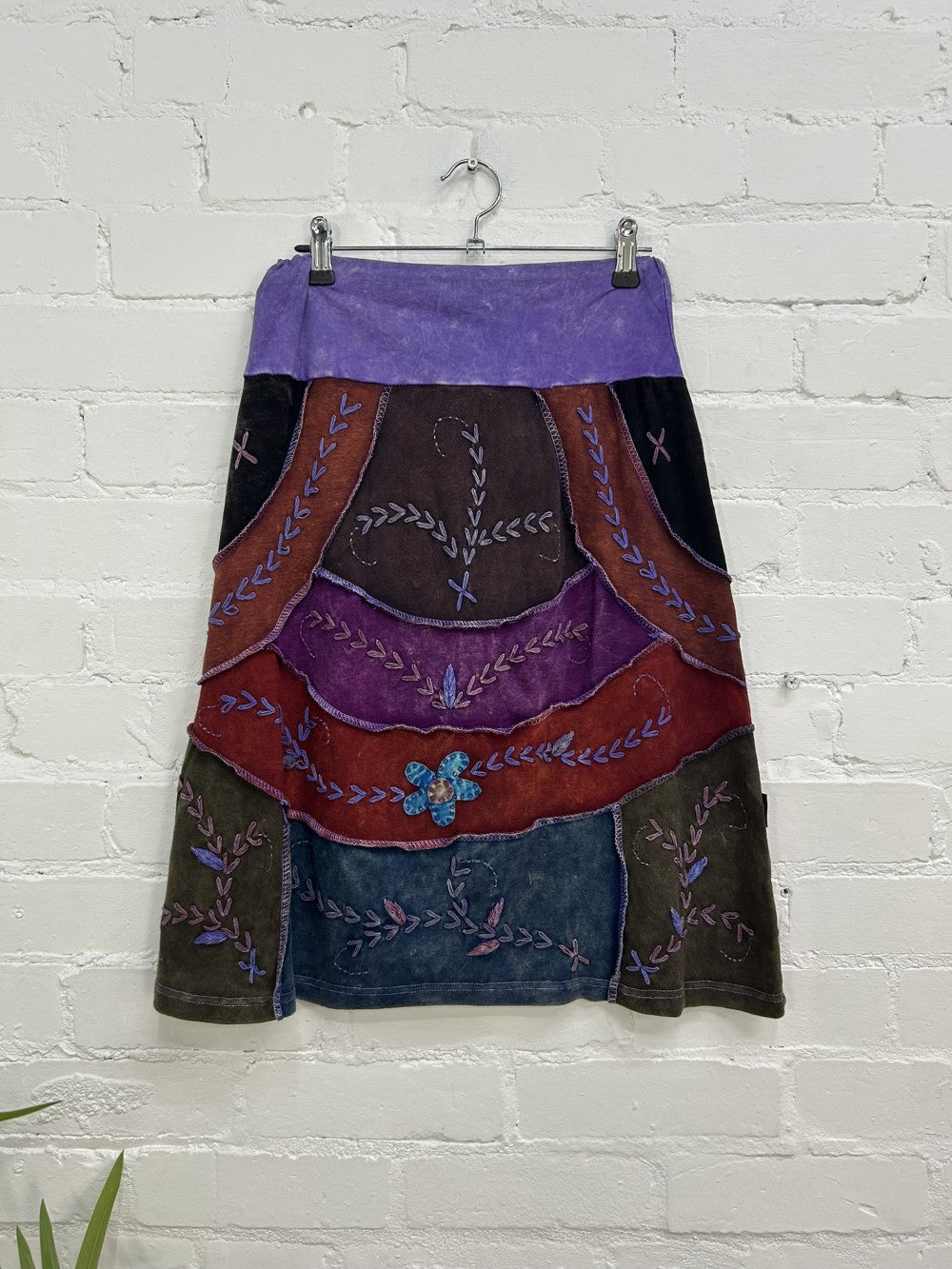 Midi Embroidered Skirt