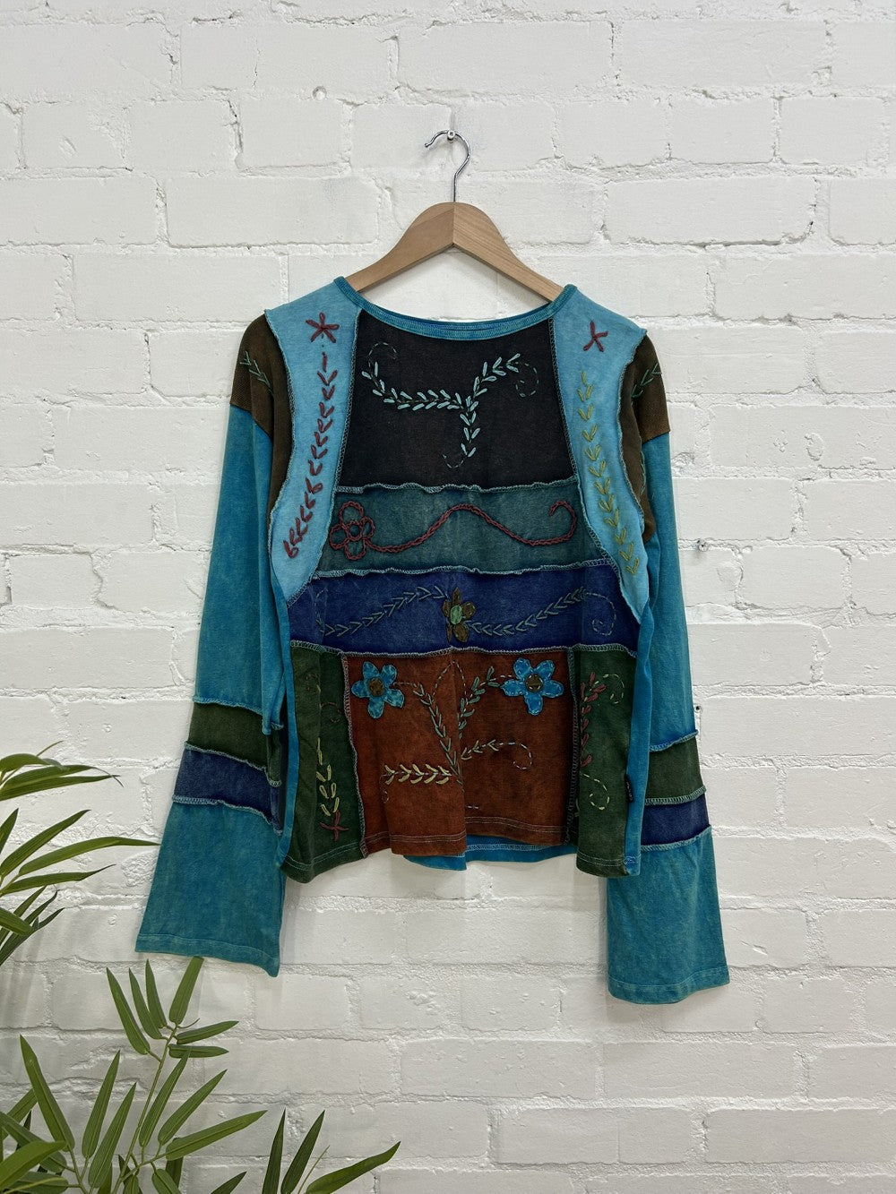 Embroidered Long Sleeve Top