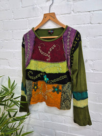 Embroidered Long Sleeve Top