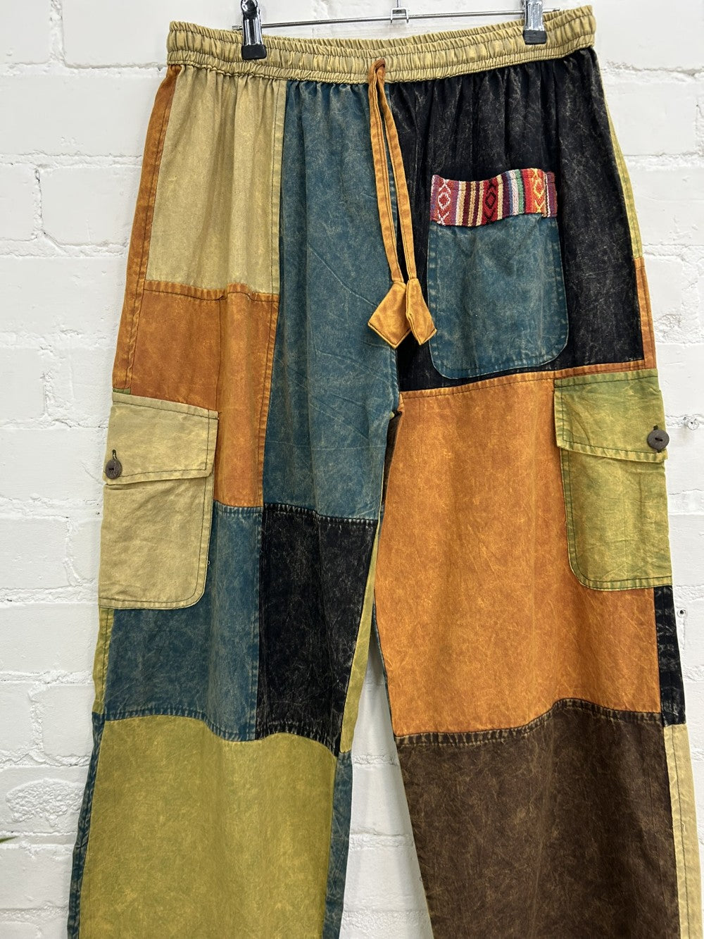 Stonewashed Patch Gheri Cargo Trousers