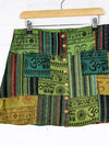 Patchwork Mini Skirt Rust