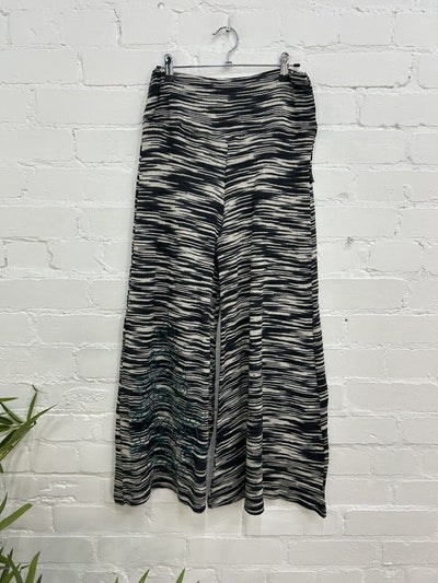 Space Dye Wide Leg Trousers