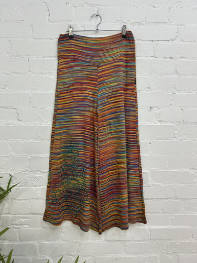 Space Dye Wide Leg Trousers