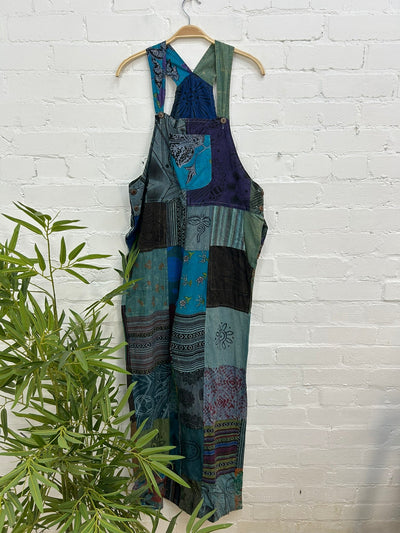 Patch And Print Dungarees