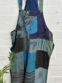 Patch And Print Dungarees