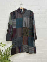 Print And Patch Long Jacket