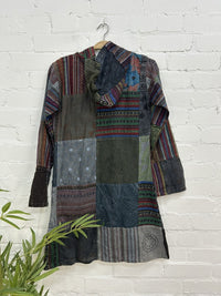 Print And Patch Long Jacket