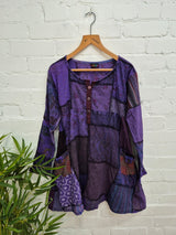 Mixed Patch Short Dress