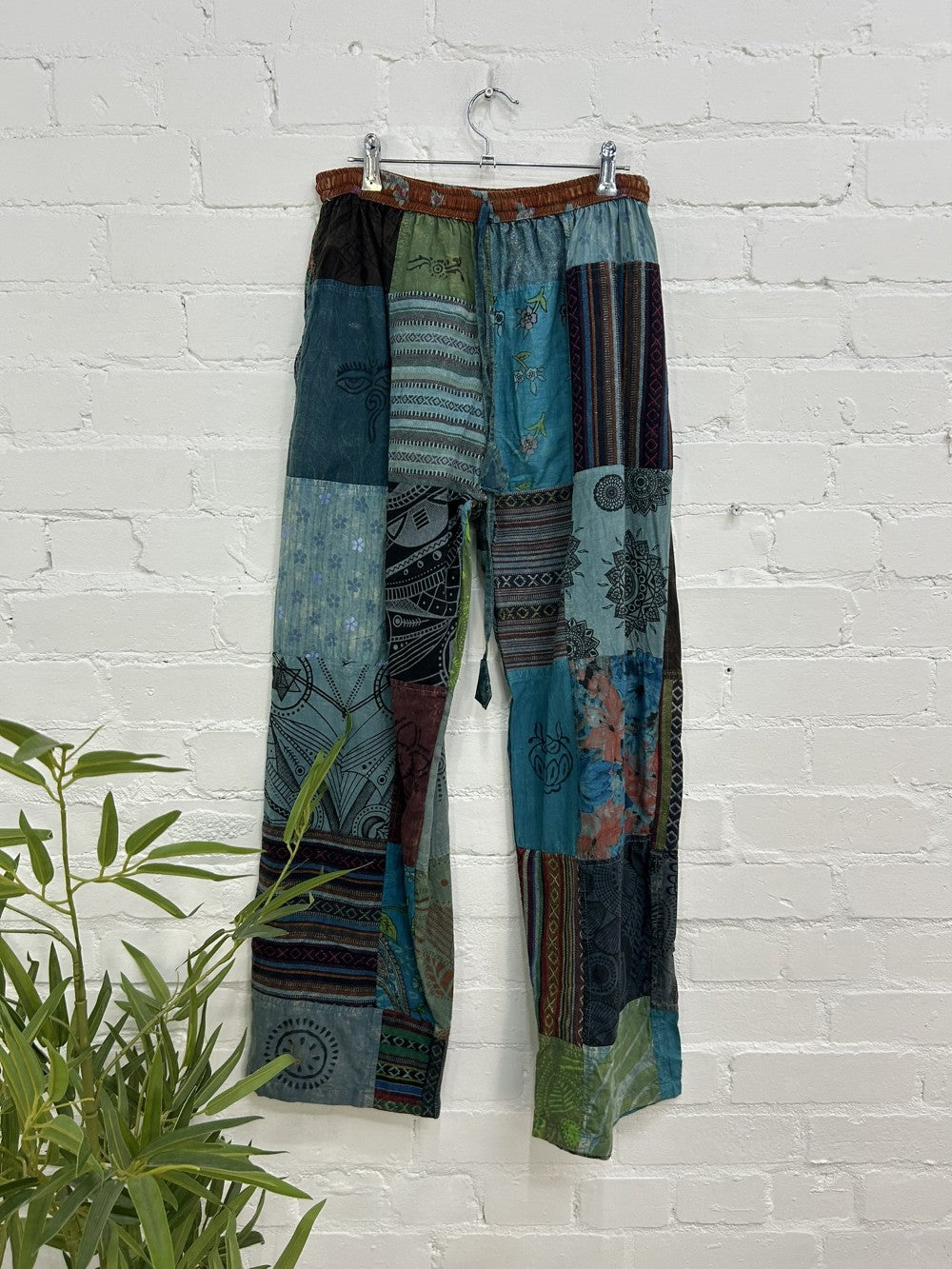 Print And Patch Trousers
