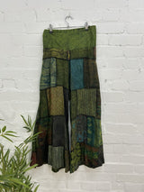 Long Mixed Patch Trousers