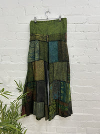 Long Mixed Patch Trousers