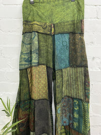 Long Mixed Patch Trousers