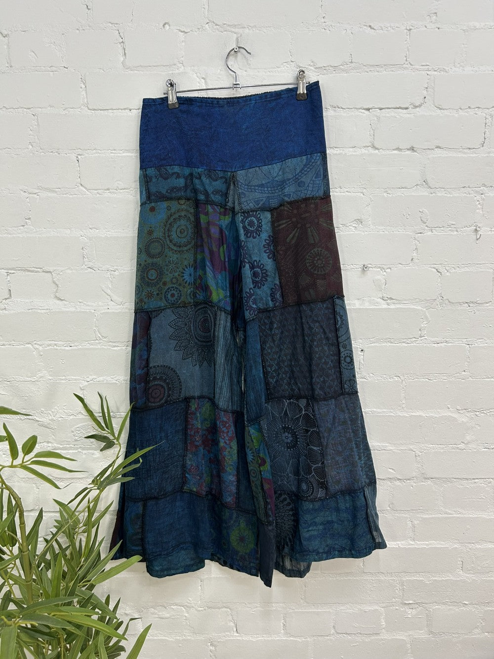Long Mixed Patch Trousers