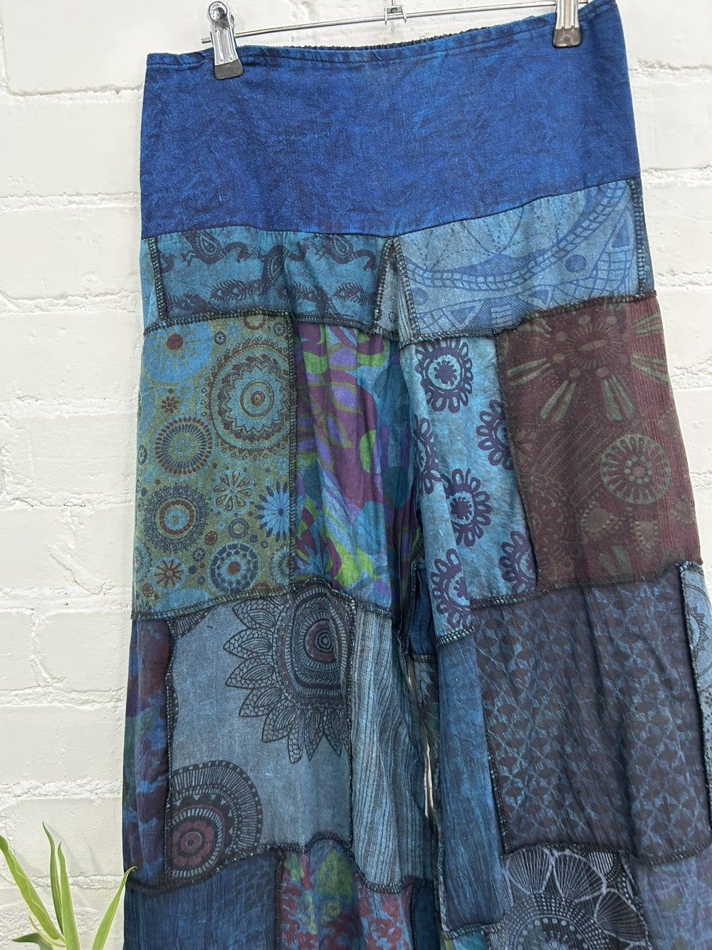 Long Mixed Patch Trousers