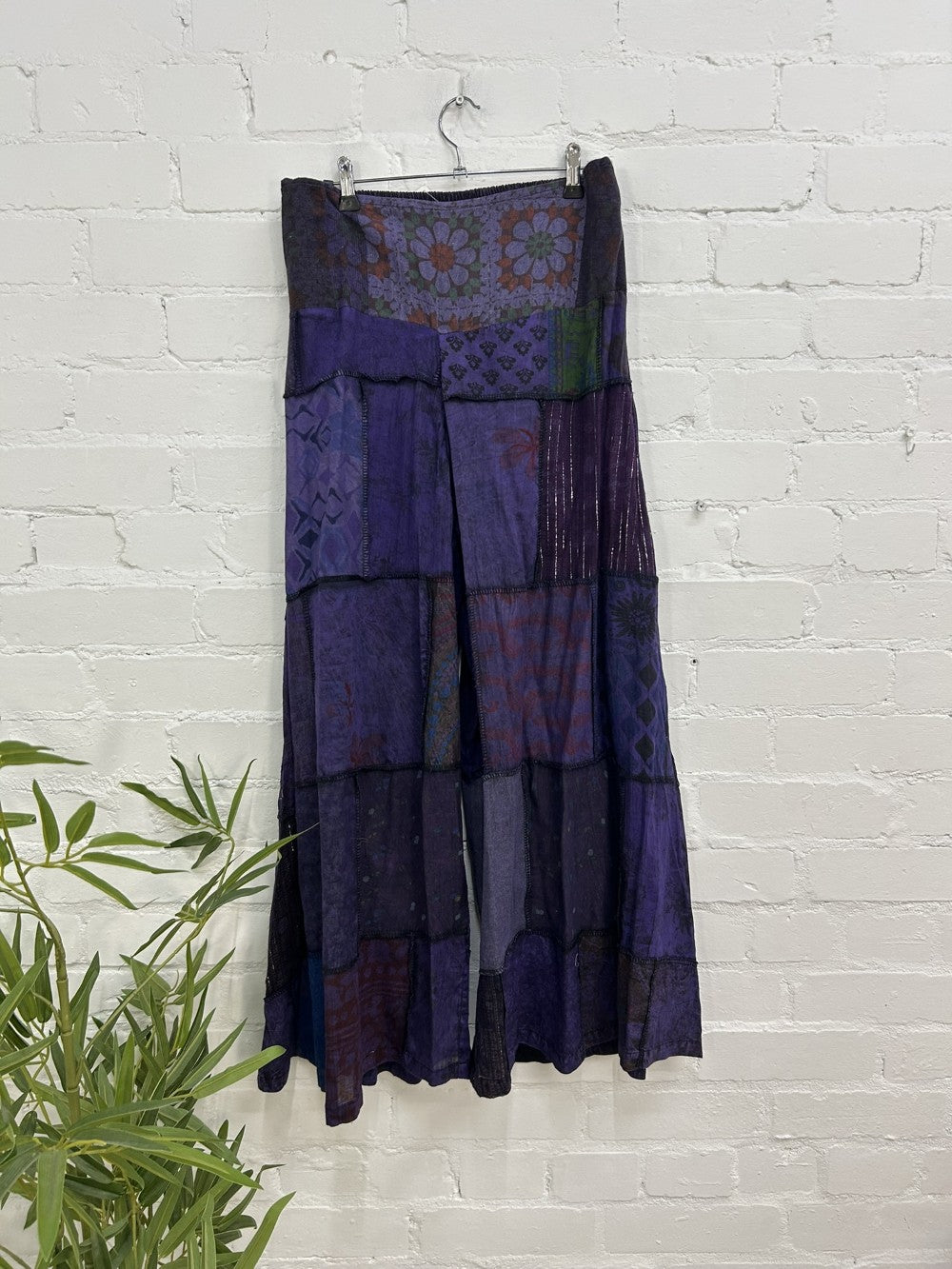 Long Mixed Patch Trousers
