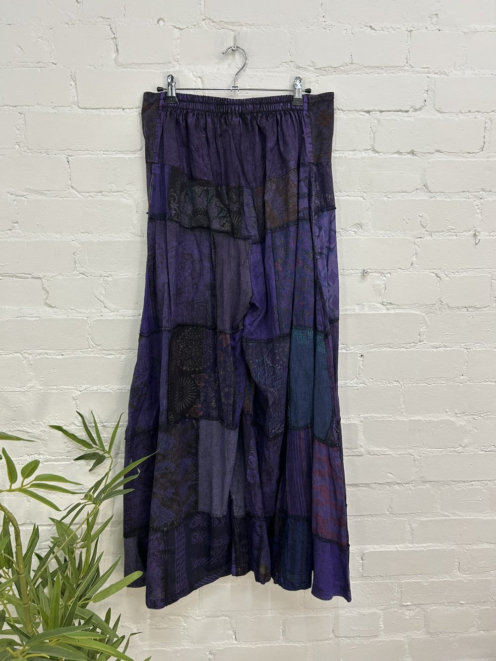 Long Mixed Patch Trousers