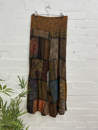 Long Mixed Patch Trousers