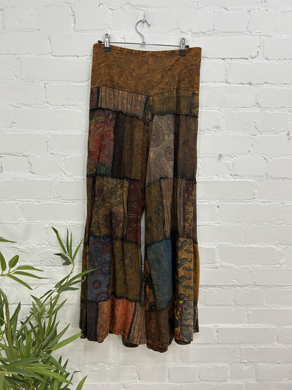 Long Mixed Patch Trousers