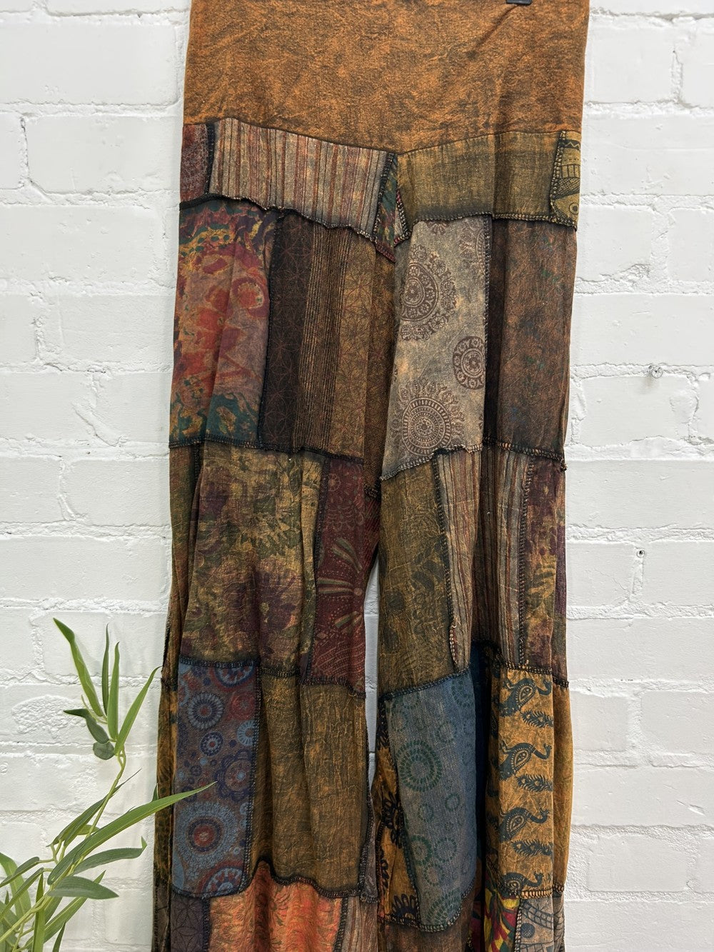 Long Mixed Patch Trousers