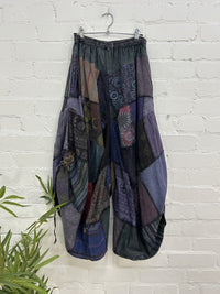 Long Mixed Patch Skirt