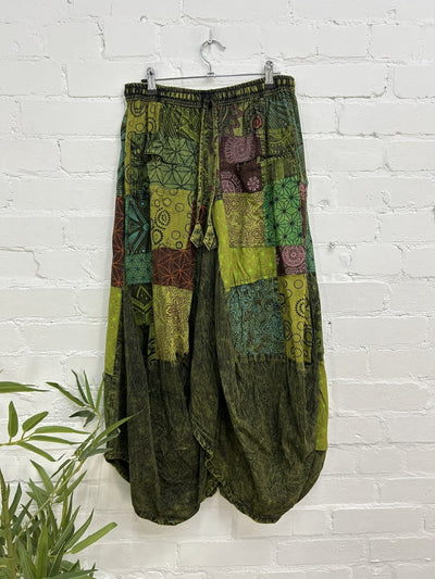 Long Skirt Mixed Patches