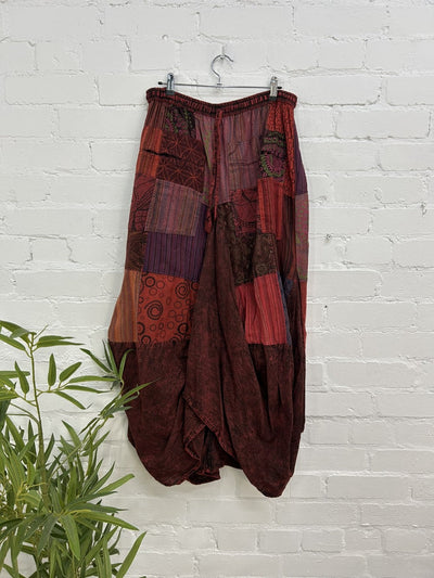 Long Skirt Mixed Patches