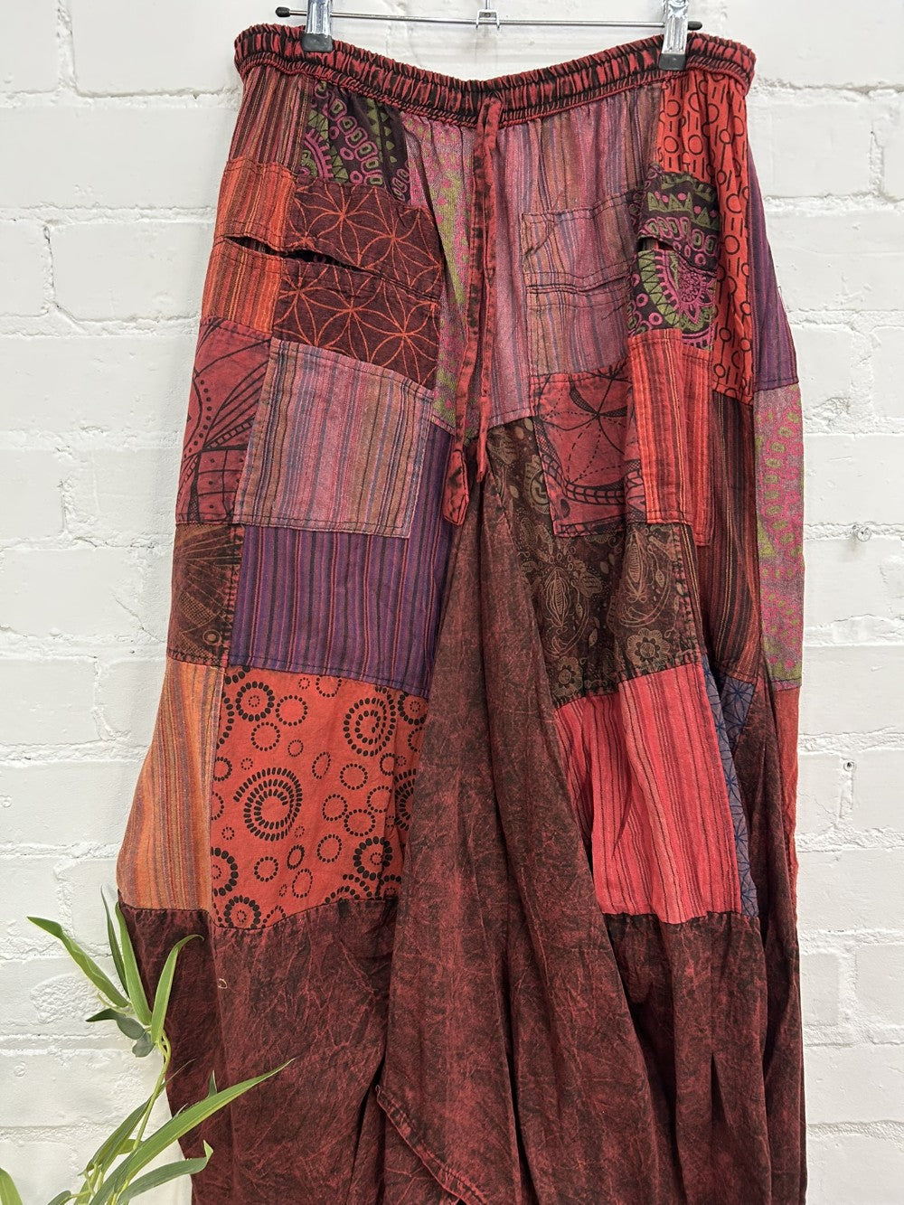Long Skirt Mixed Patches