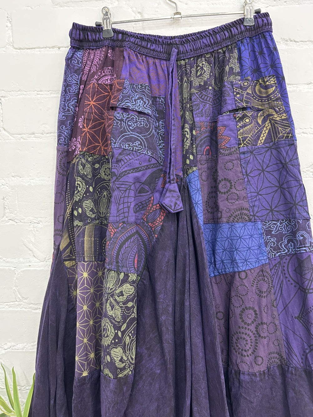 Long Skirt Mixed Patches