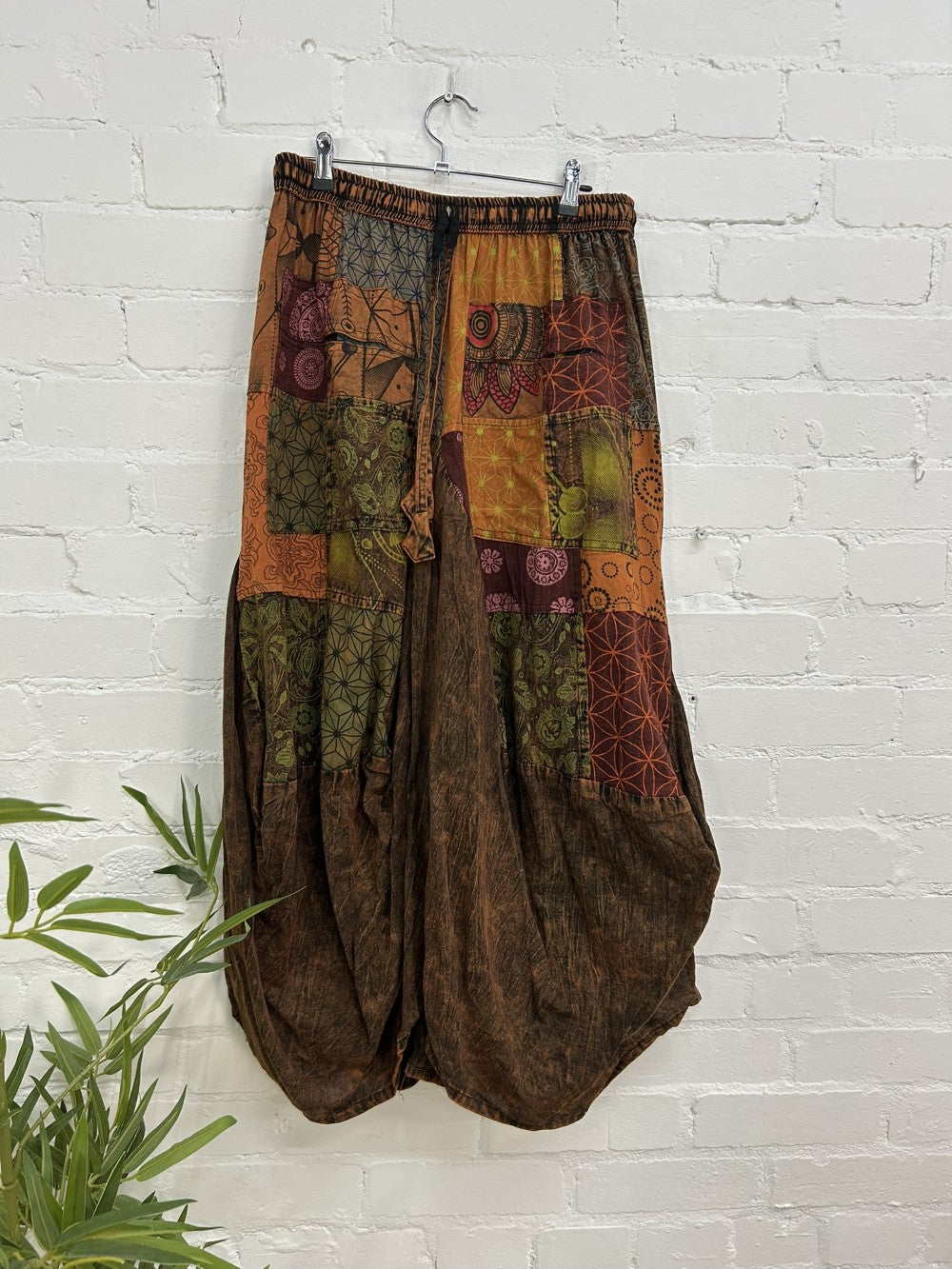 Long Skirt Mixed Patches