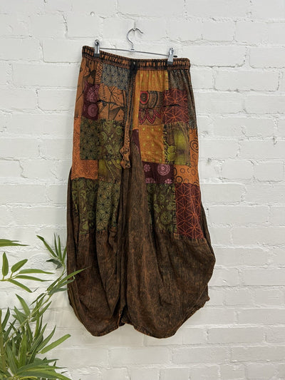 Long Skirt Mixed Patches