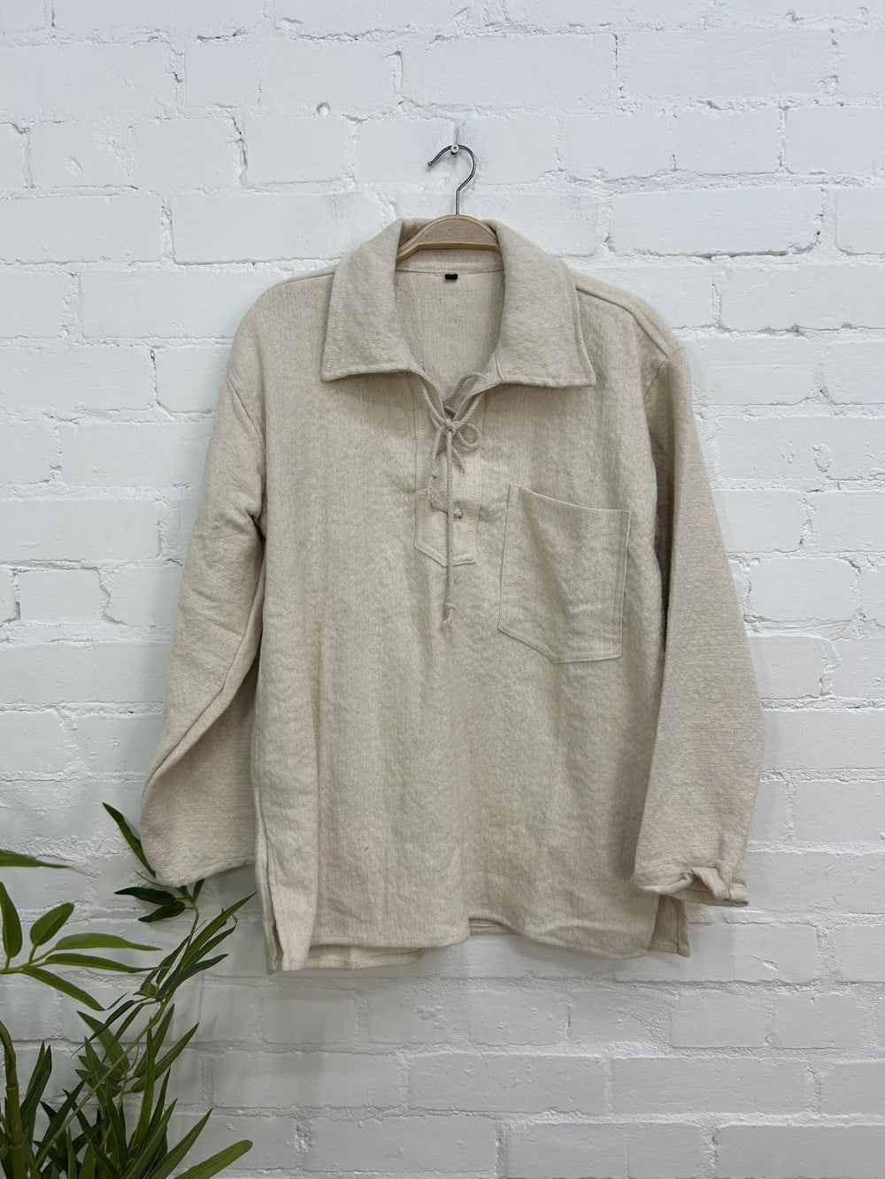 Thick Woven Tie Shirt
