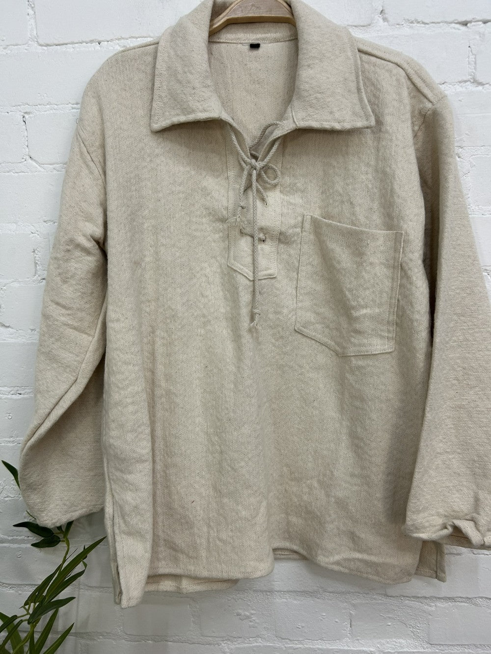 Thick Woven Tie Shirt