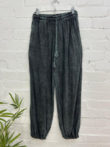 Stonewashed Harem Trousers
