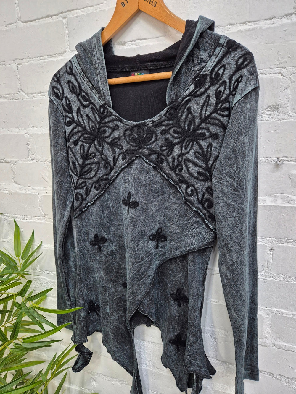Long Sleeve Embroidered Hoodie