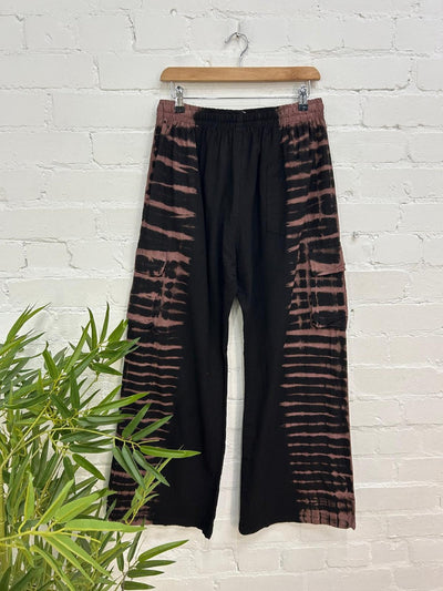 Tie Dye Cargo Pocket Trousers