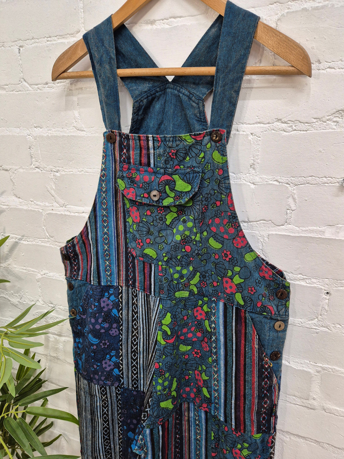 Patchwork Gheri Dungarees