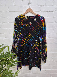 Celestial Tie Dye Long Sleeve Dress