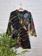 Celestial Tie Dye Long Hooded Jacket